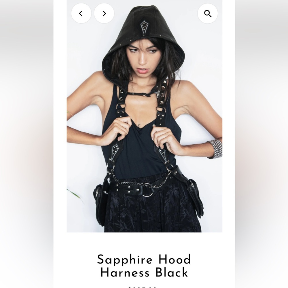 Burning Man Hipstirr Leather Hooded Harness